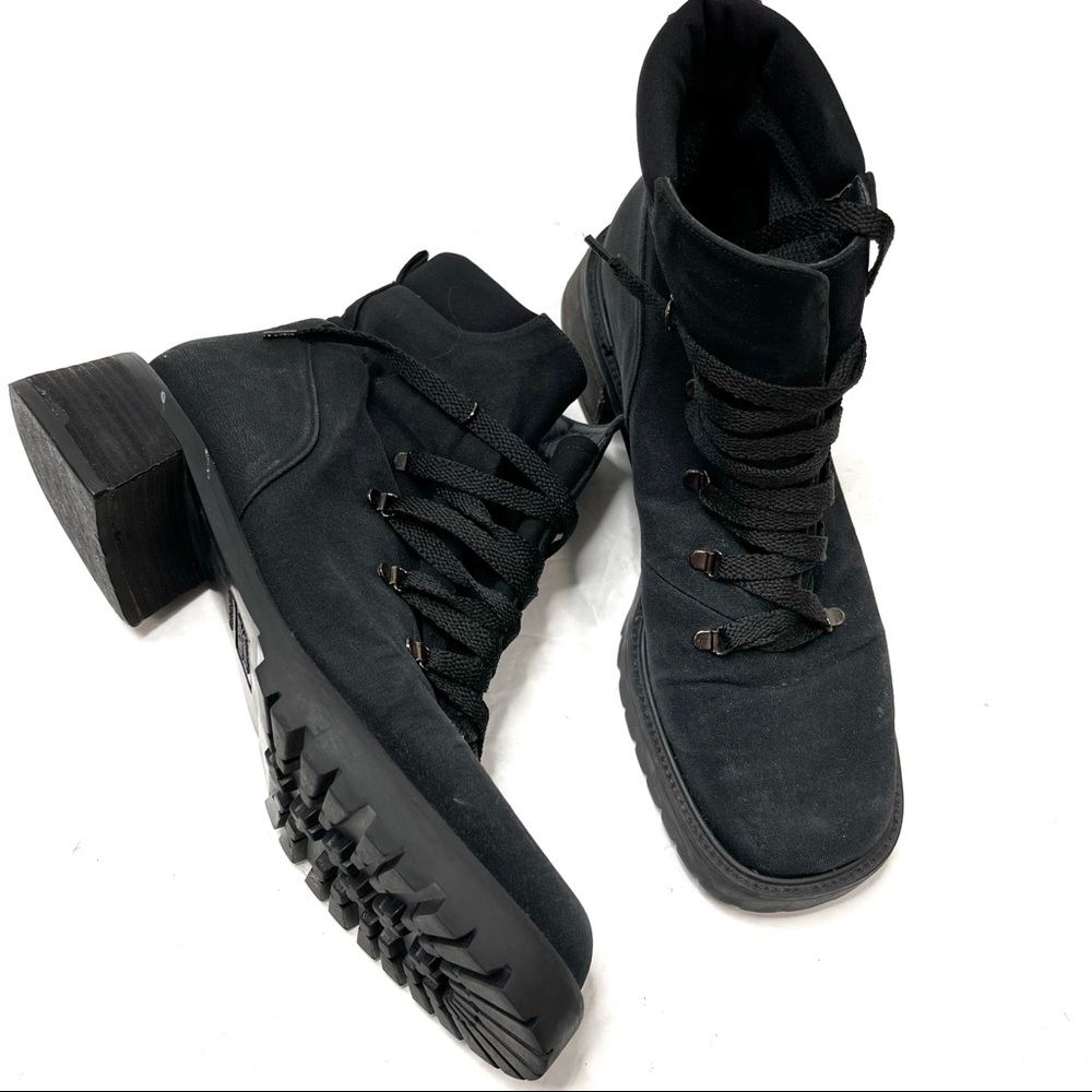 Stuart Weitzman Black Combat Boots